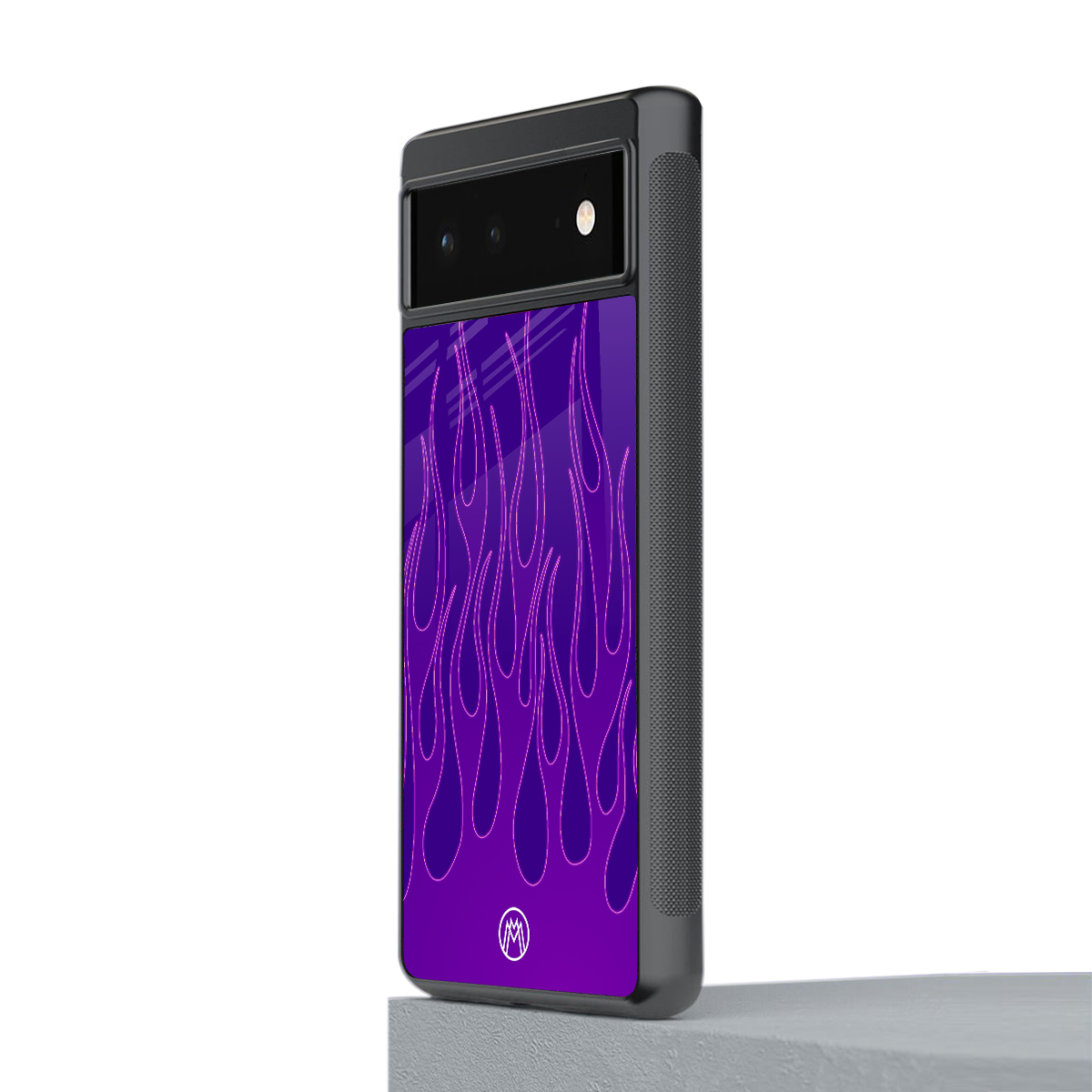 y2k magenta flames back phone cover | glass case for google pixel 6
