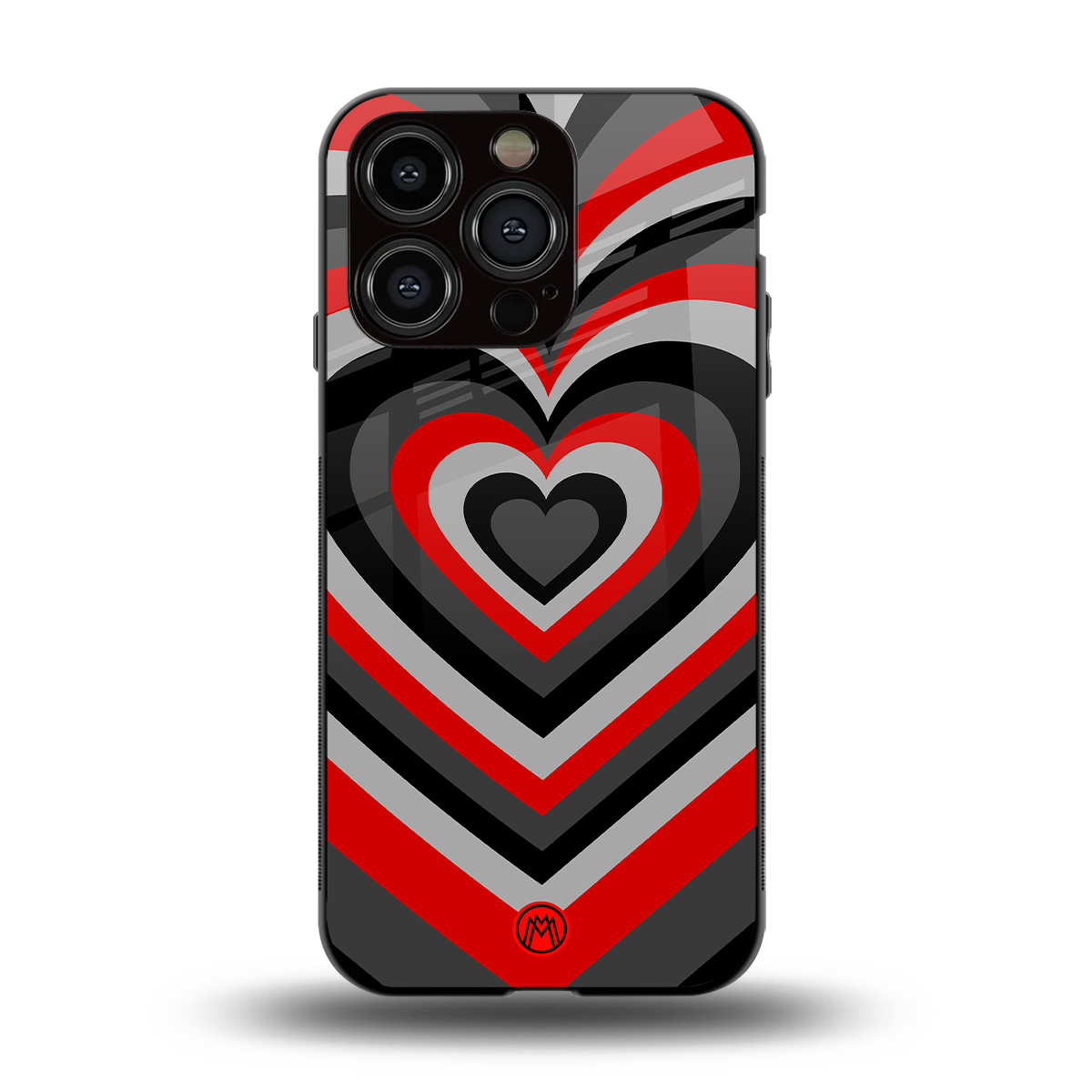 y2k red hearts lucifer edition back phone cover | glass case for iphone 14 pro