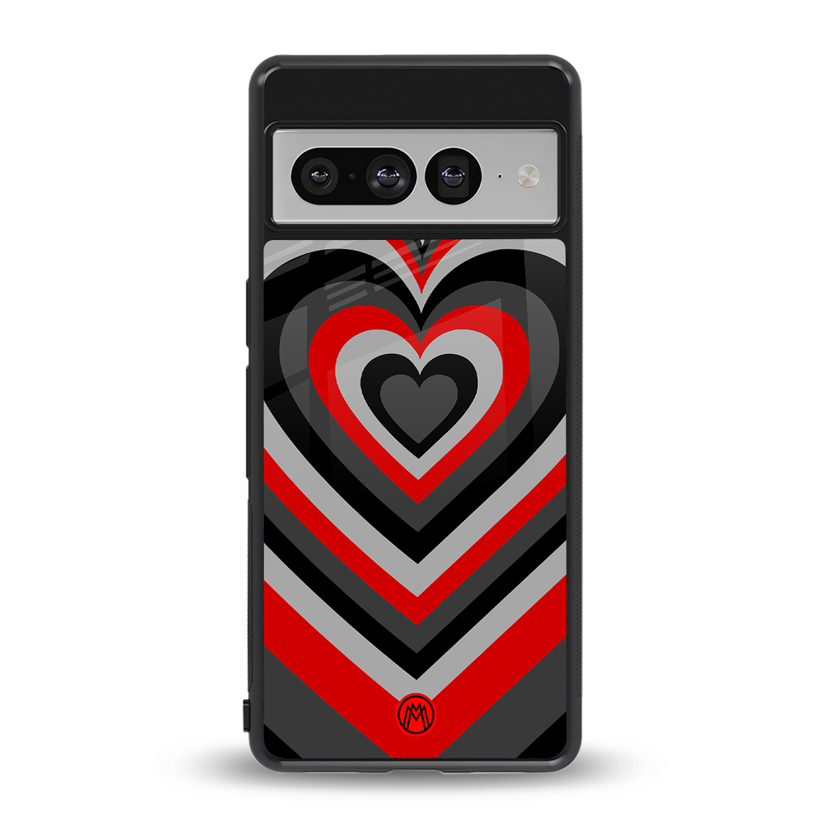 y2k red hearts lucifer edition back phone cover | glass case for google pixel 7 pro