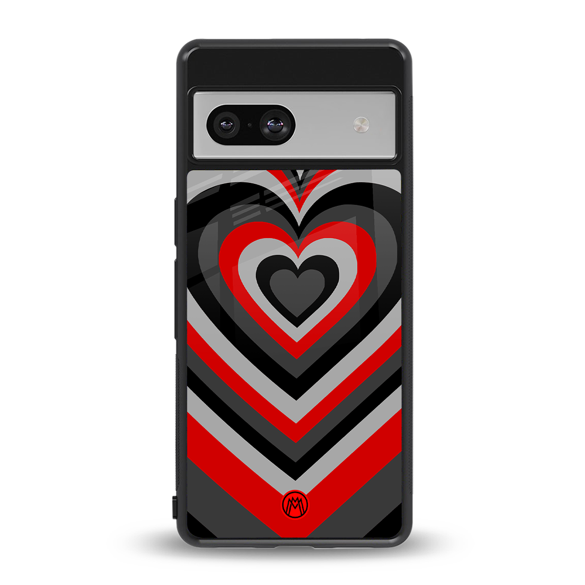 y2k red hearts lucifer edition back phone cover | glass case for Google Pixel 7