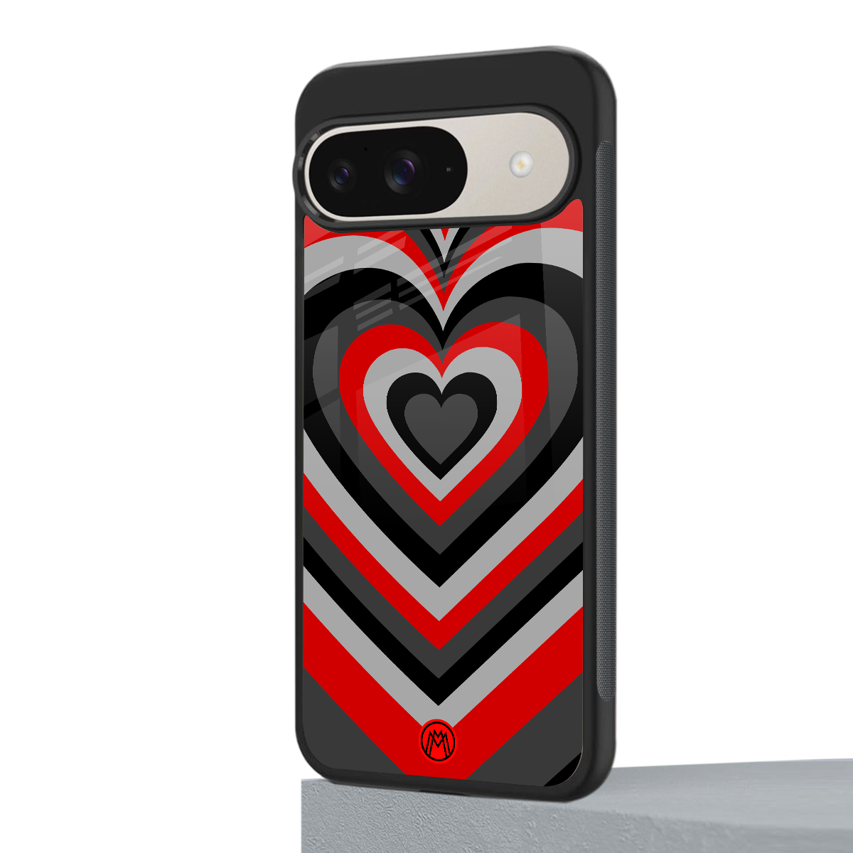 y2k red hearts lucifer edition back phone cover | glass case for google pixel 9
