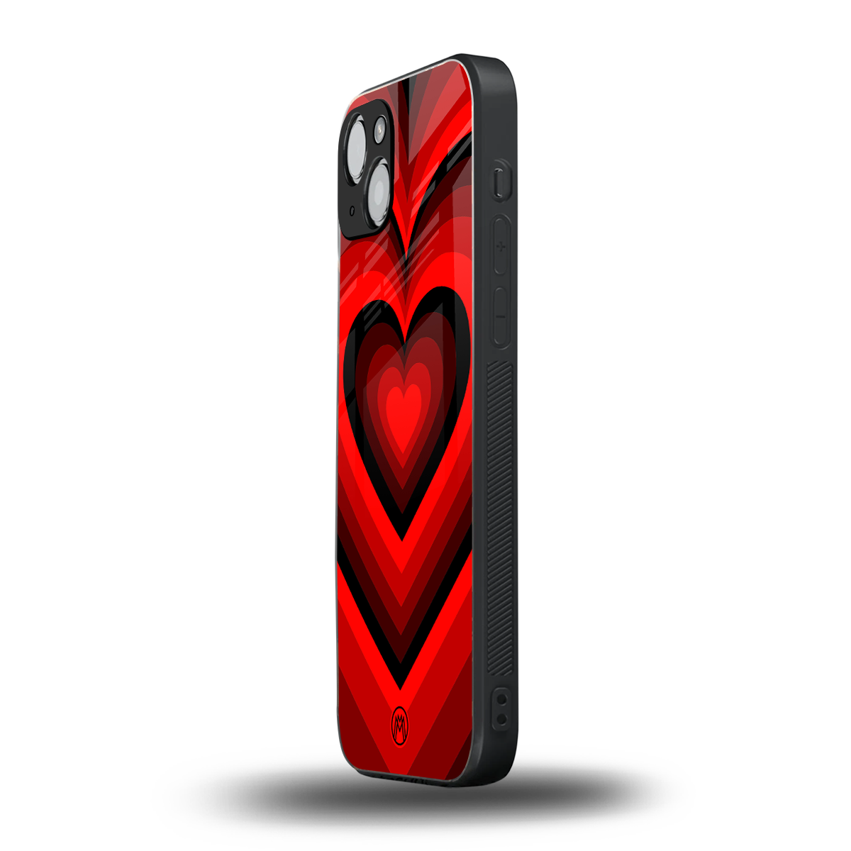 y2k red hearts wine edition back phone cover | glass case for iphone 15 plus