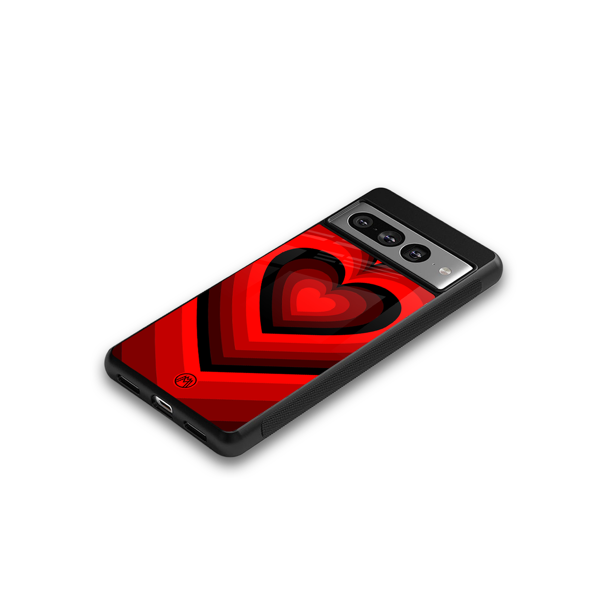 y2k red hearts wine edition back phone cover | glass case for google pixel 7 pro