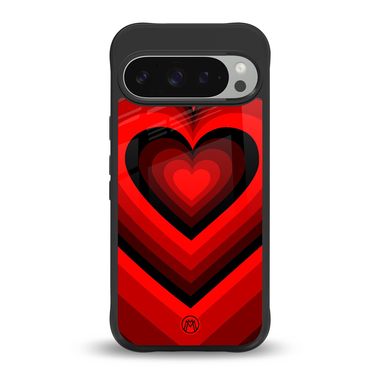 y2k red hearts wine edition back phone cover | glass case for google pixel 9 pro
