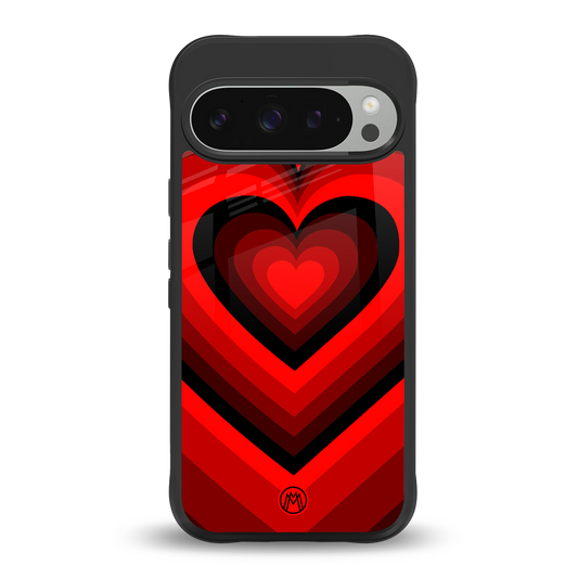y2k red hearts wine edition back phone cover | glass case for google pixel 9 pro