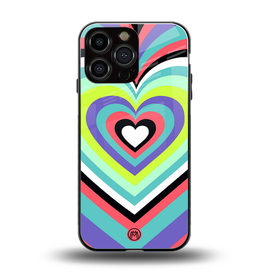 y2k sweet fusion pink hearts back phone cover | glass case for iphone 14 pro max