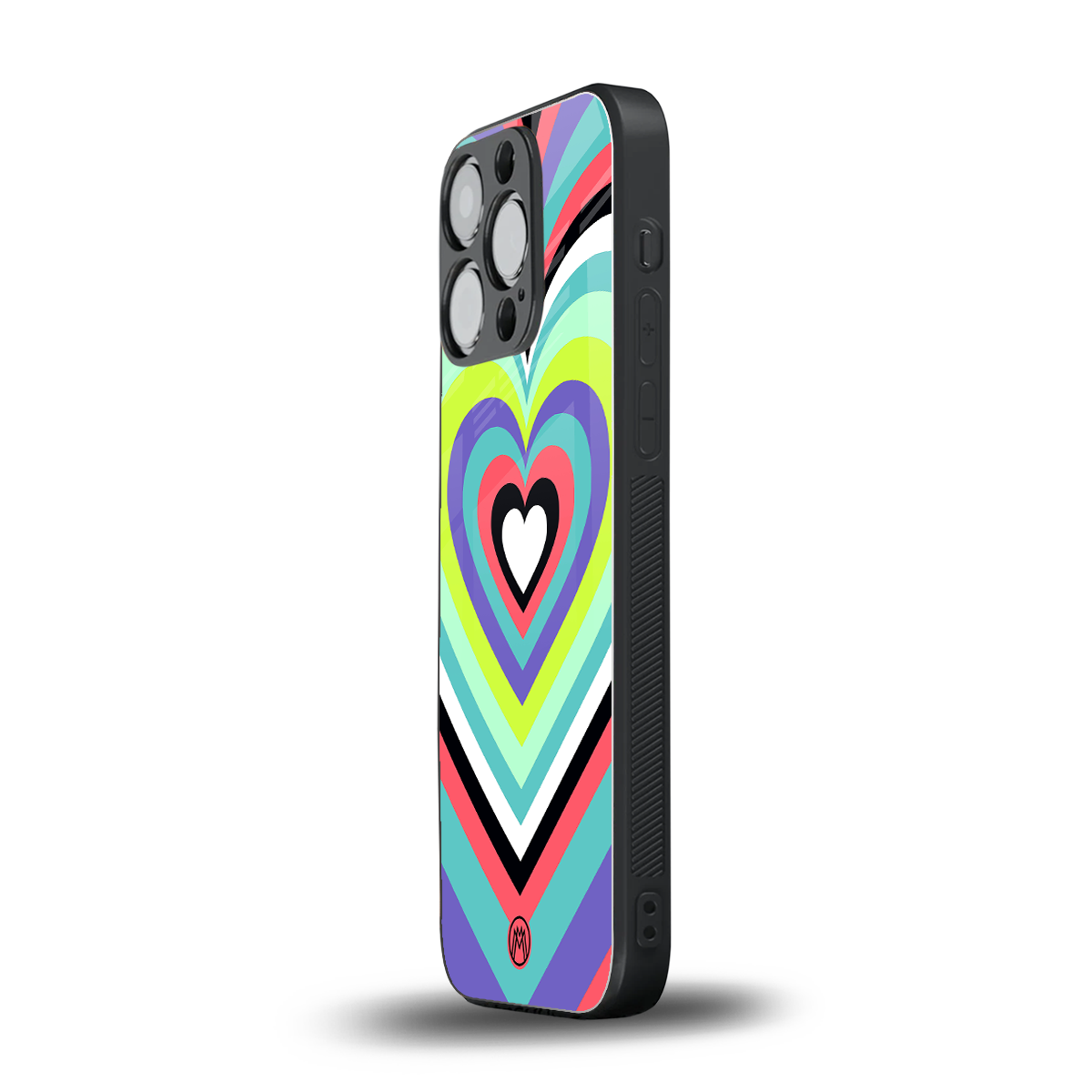 y2k sweet fusion pink hearts back phone cover | glass case for iphone 14 pro