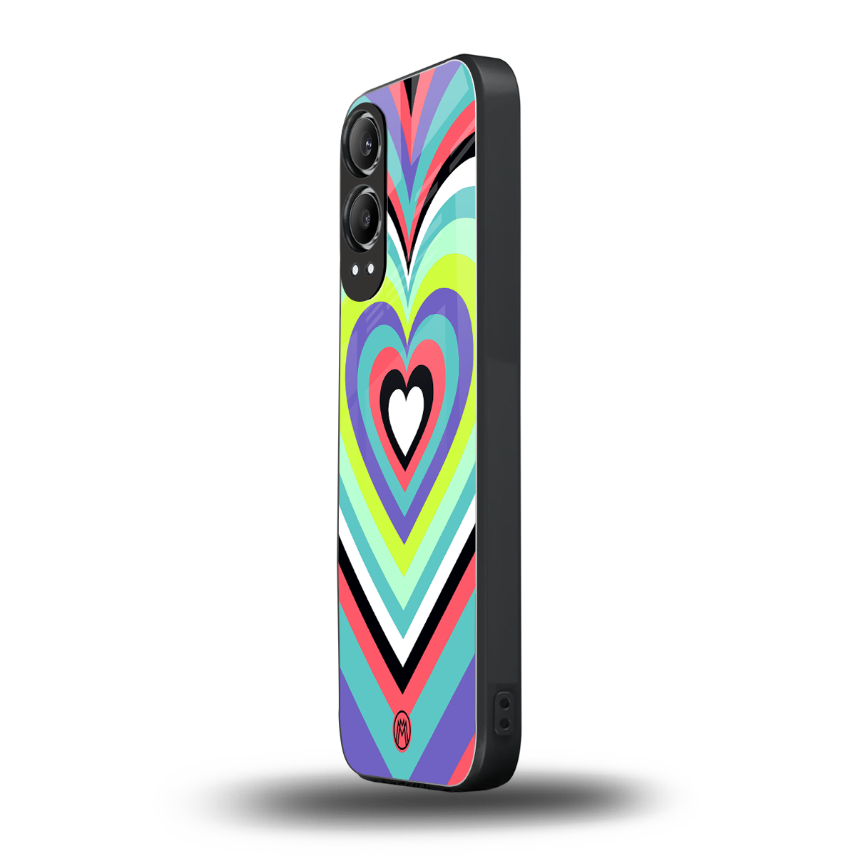 y2k sweet fusion pink hearts back phone cover | glass case for oneplus nord ce 4 lite
