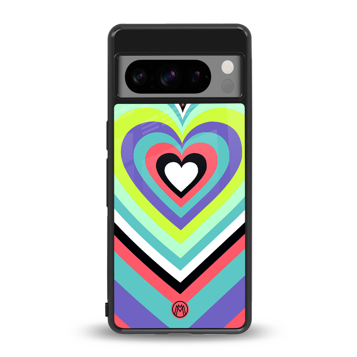 y2k sweet fusion pink hearts back phone cover | glass case for google pixel 8 pro