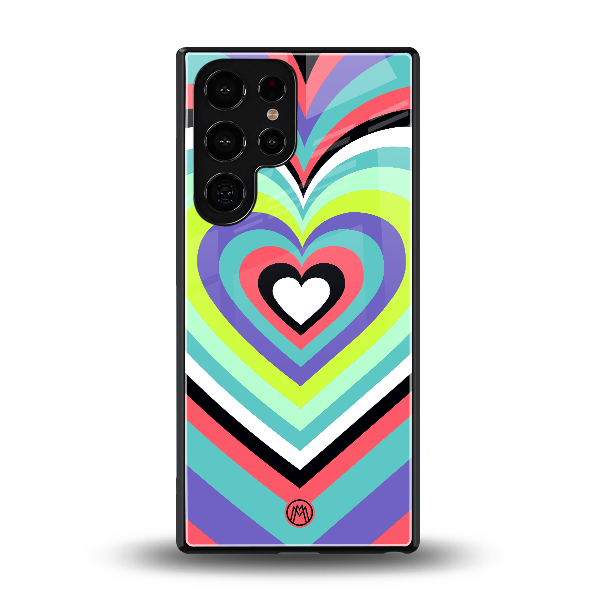 y2k sweet fusion pink hearts back phone cover | glass case for samsung galaxy s25 ultra