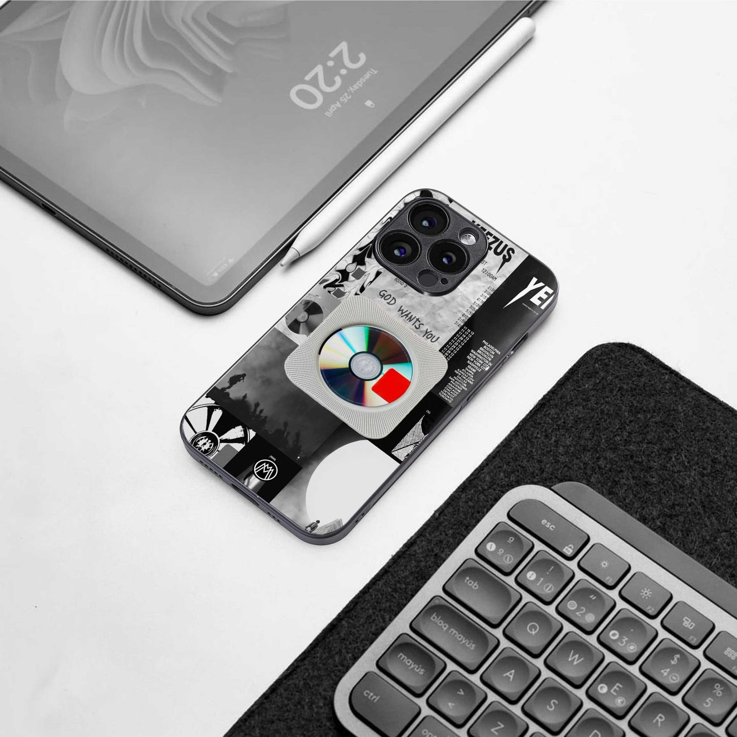 yeezus back phone cover | glass case for samsung galaxy s24 ultra