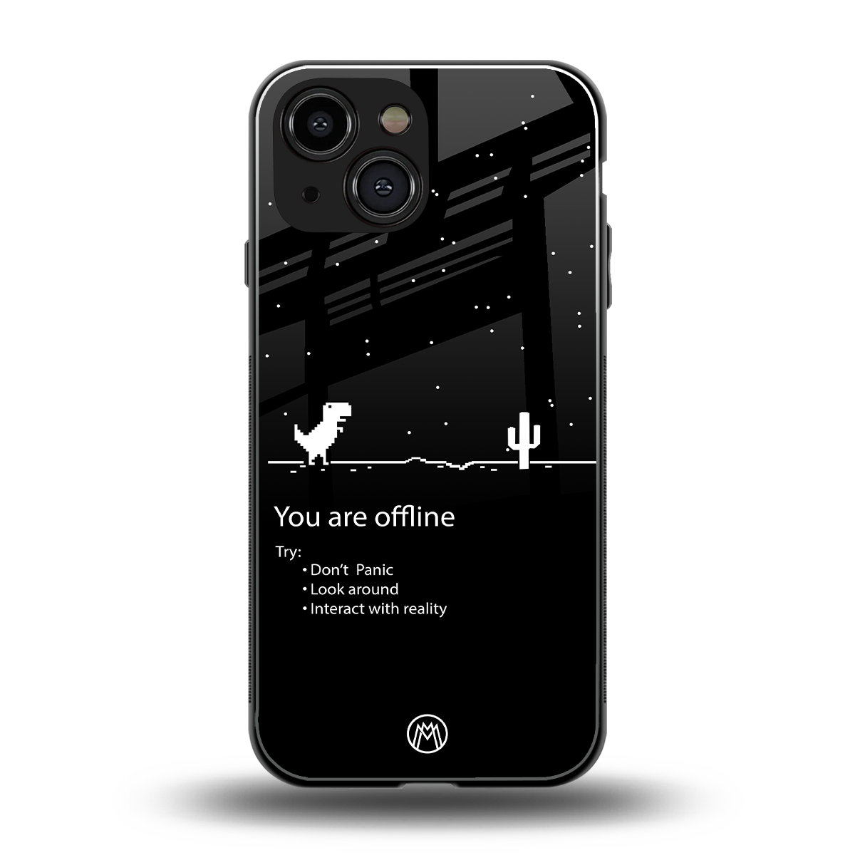 you are offline back phone cover | glass case for iphone 13 mini