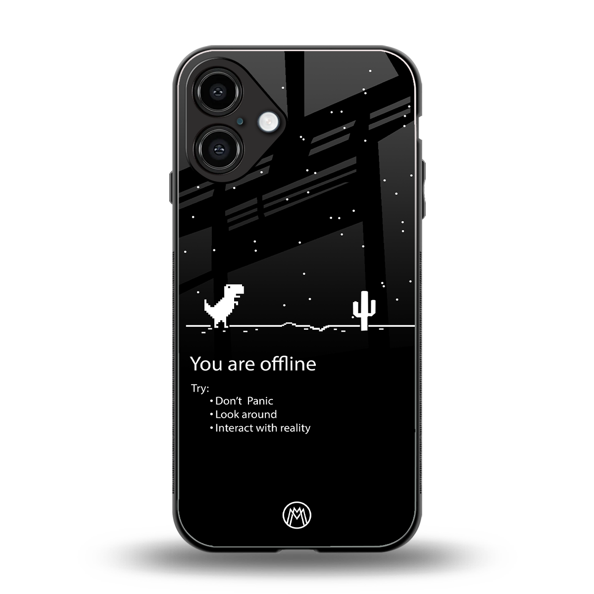 you are offline back phone cover | glass case for iphone 16 plus
