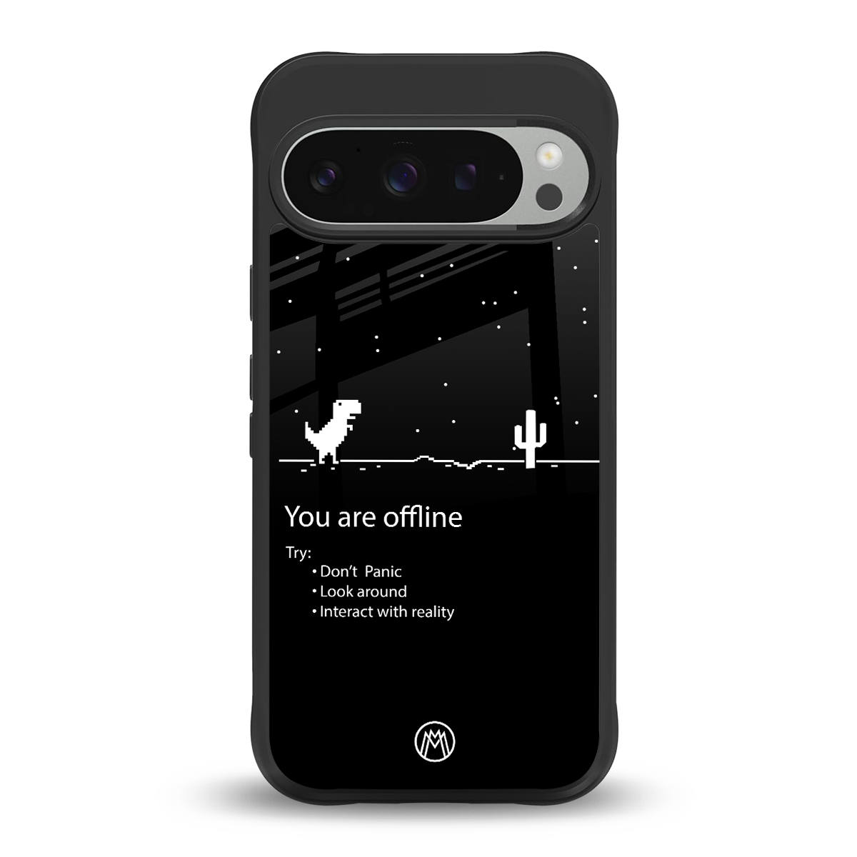 you are offline back phone cover | glass case for google pixel 9 pro
