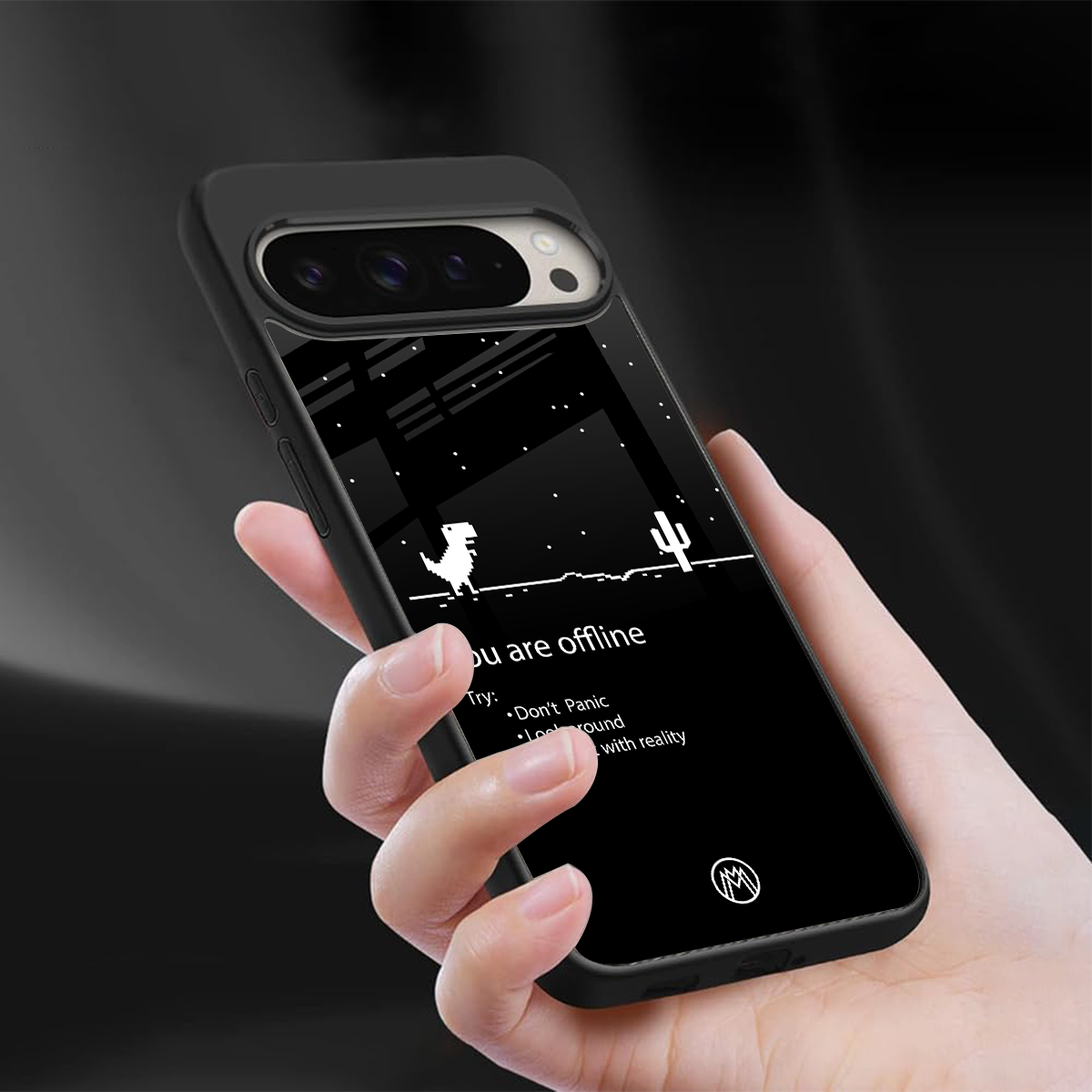 you are offline back phone cover | glass case for google pixel 9 pro