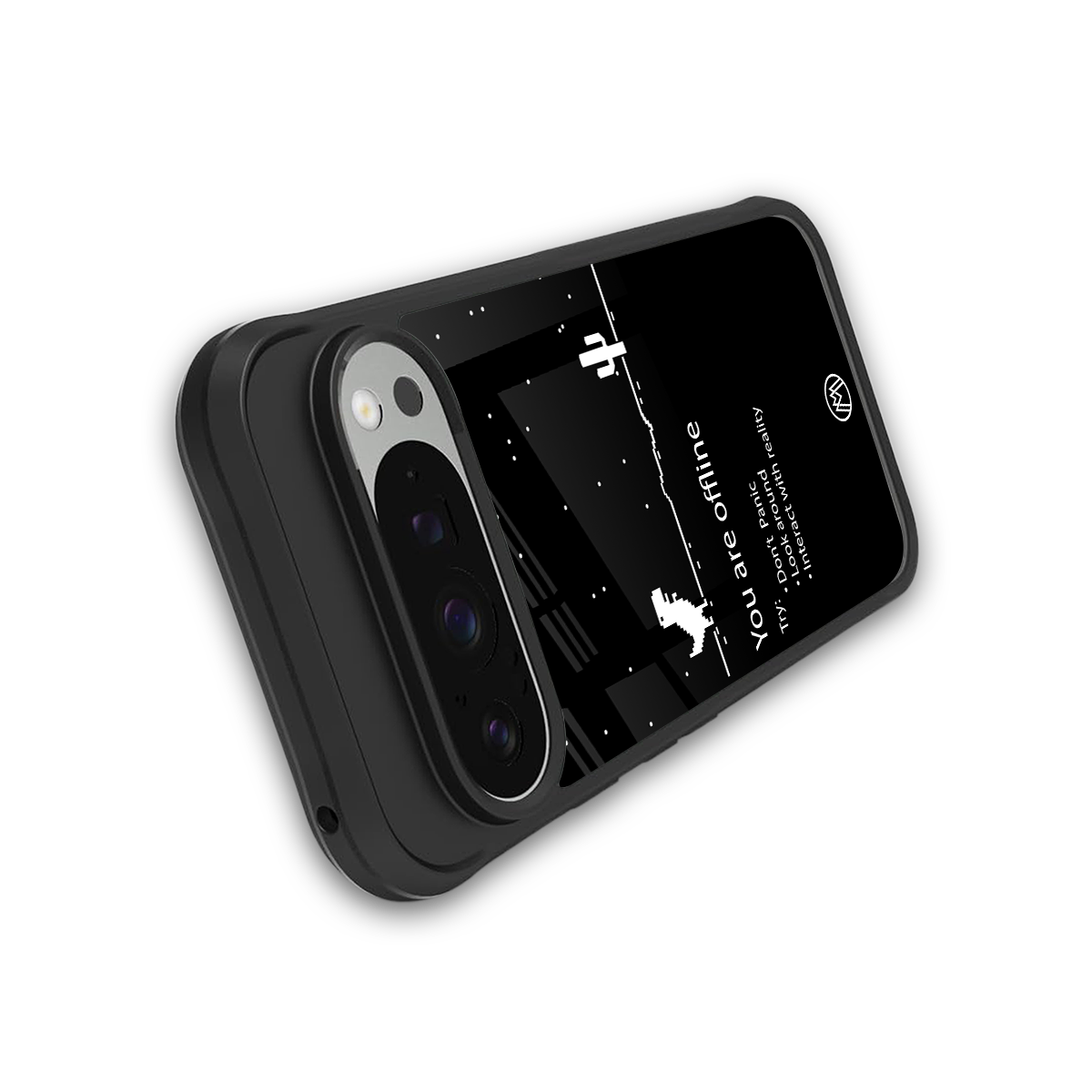 you are offline back phone cover | glass case for google pixel 9 pro