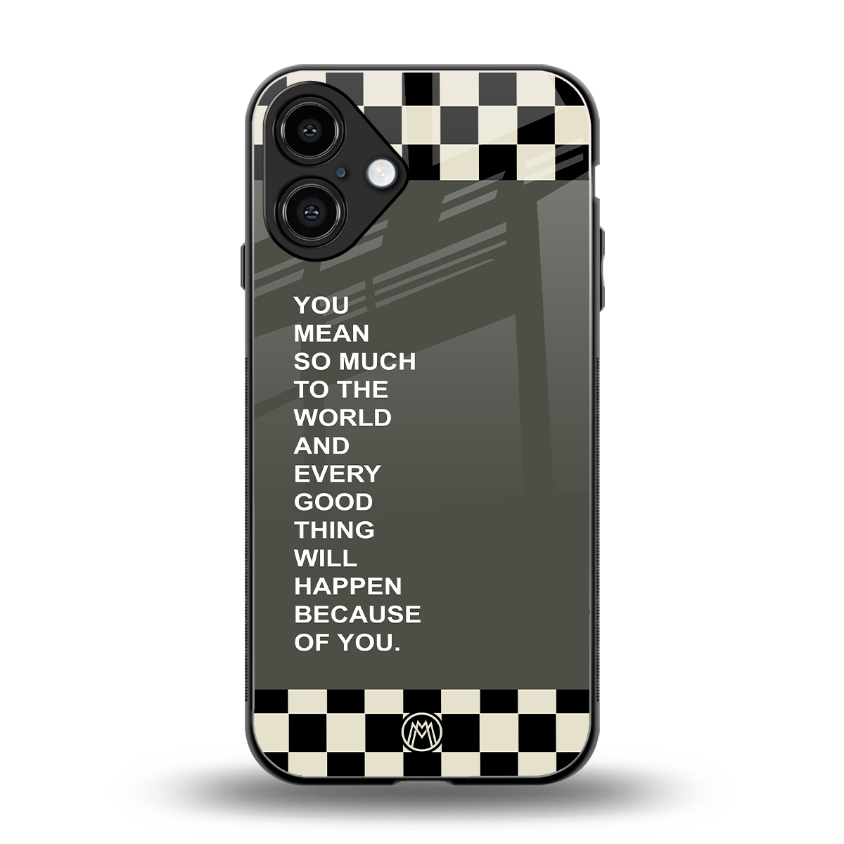 you mean so much to the world back phone cover | glass case for iphone 16 plus