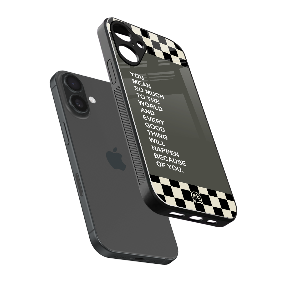 you mean so much to the world back phone cover | glass case for iphone 16 plus