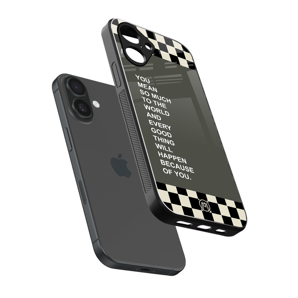 you mean so much to the world back phone cover | glass case for iphone 16