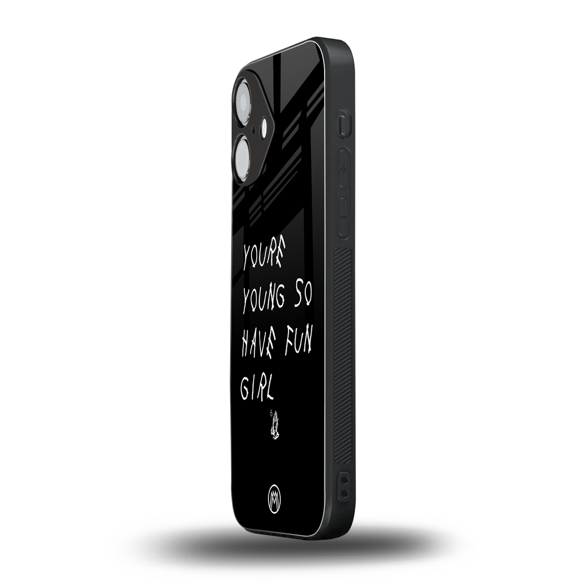 you are young back phone cover | glass case for iphone 16