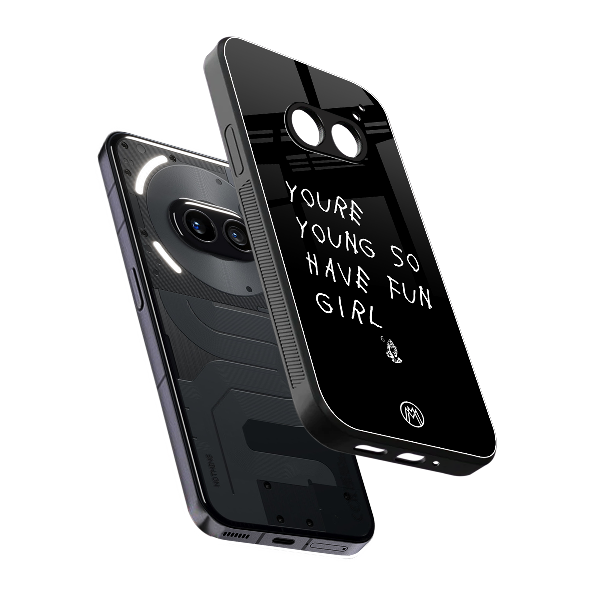 you are young back phone cover | glass case for nothing phone 2a