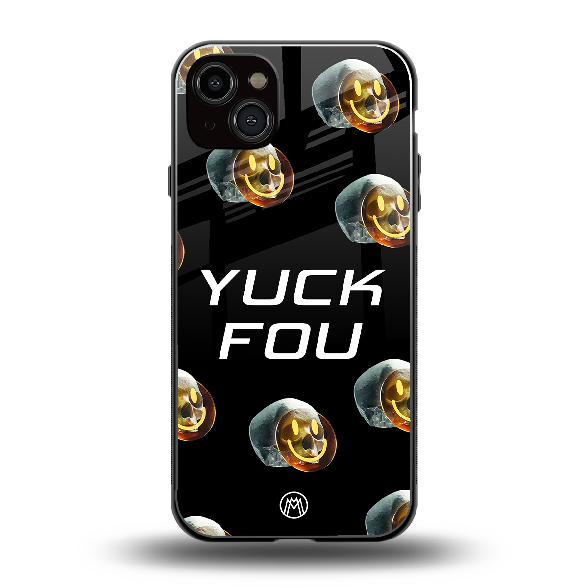 yuck fou back phone cover | glass case for iphone 15 plus