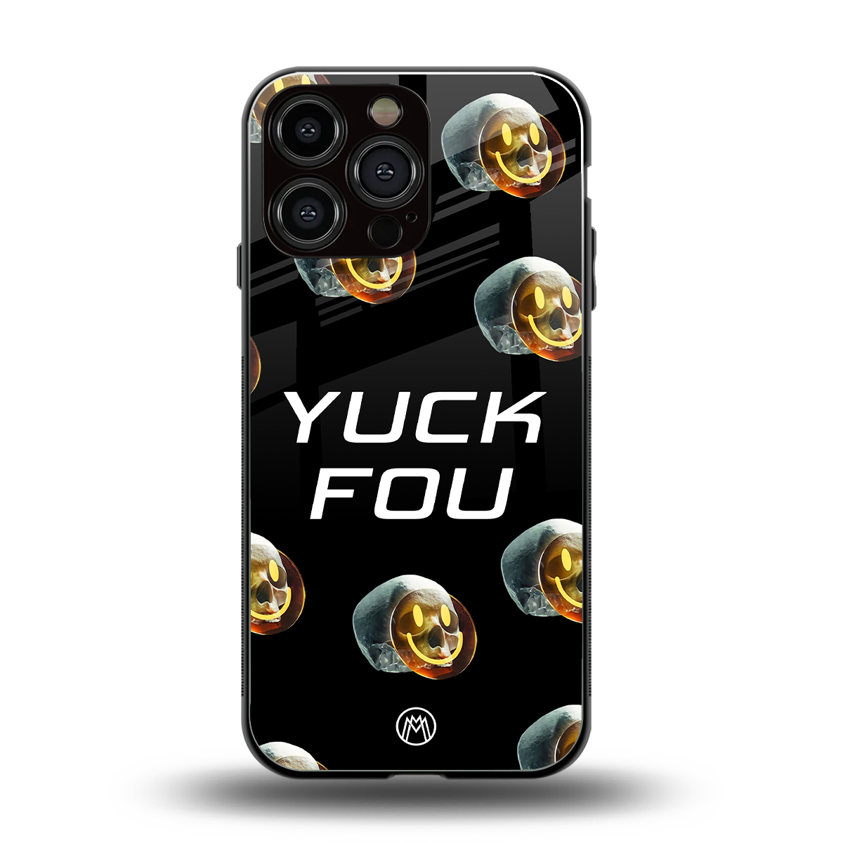 yuck fou back phone cover | glass case for iphone 14 pro max