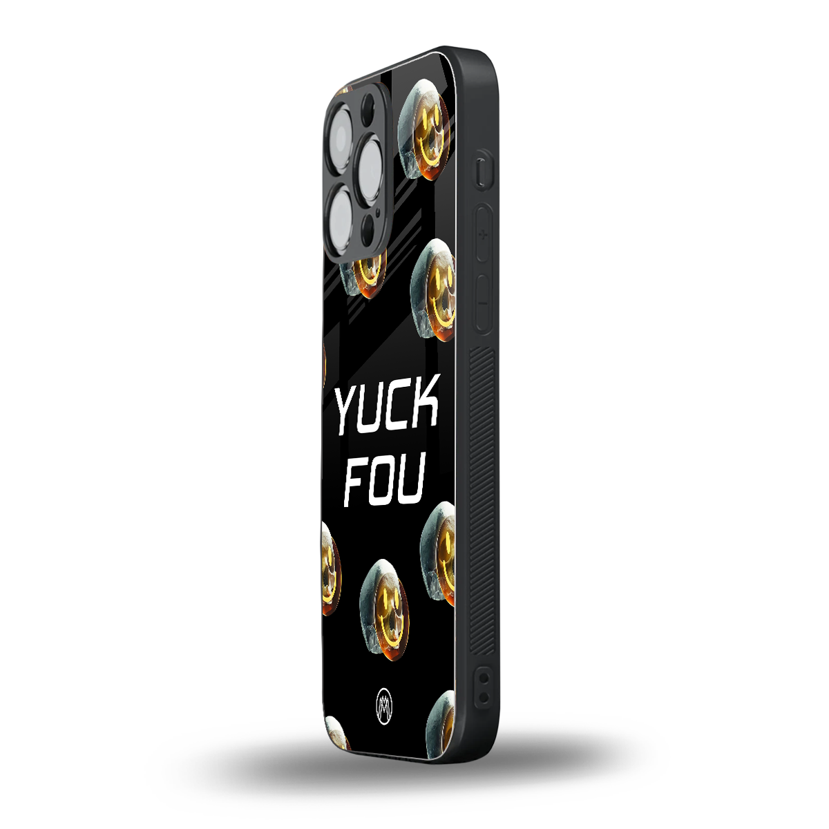 yuck fou back phone cover | glass case for iphone 14 pro max