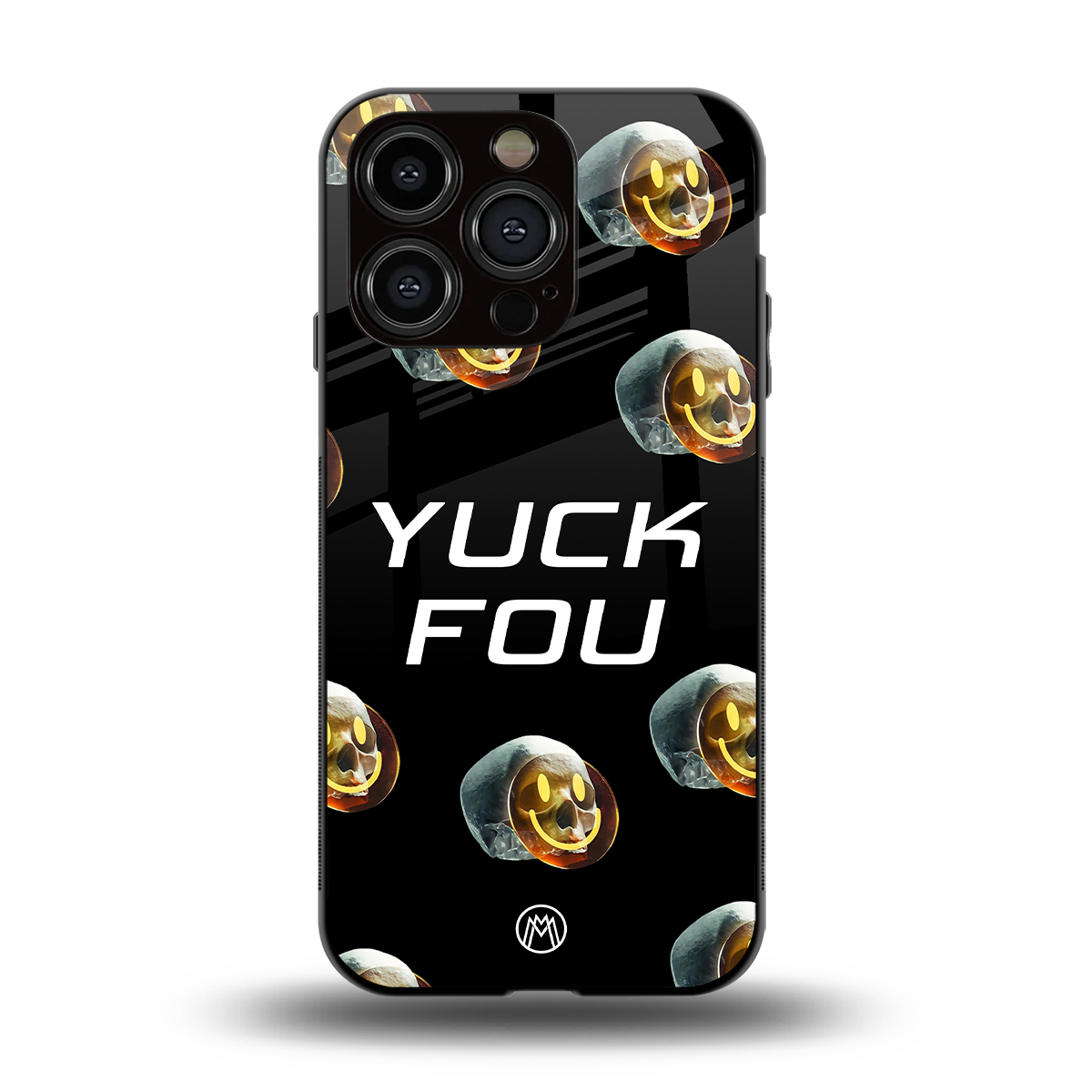 yuck fou back phone cover | glass case for iphone 14 pro