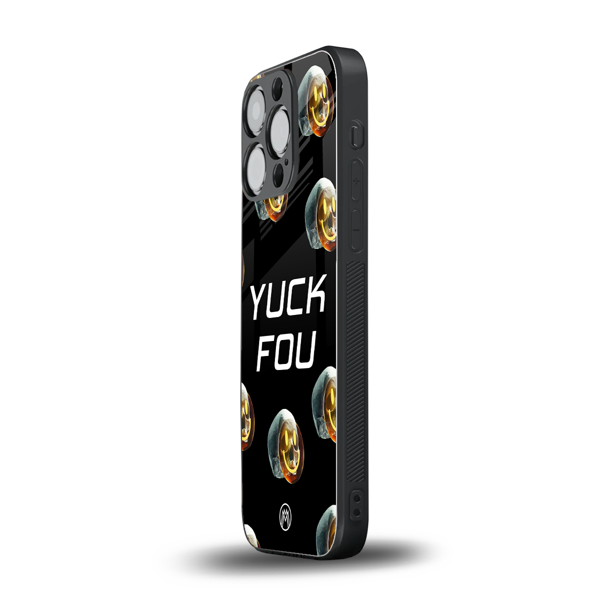 yuck fou back phone cover | glass case for iphone 14 pro