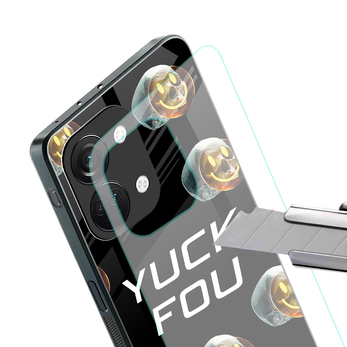 yuck fou back phone cover | glass case for oneplus nord 3