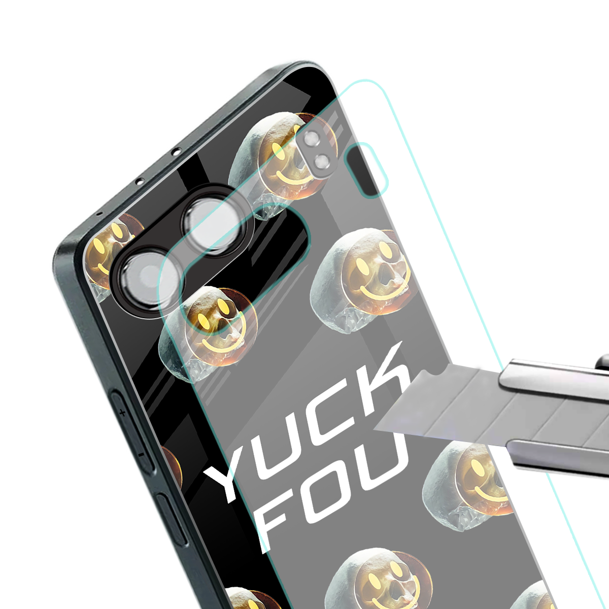 yuck fou back phone cover | glass case for oneplus nord 4