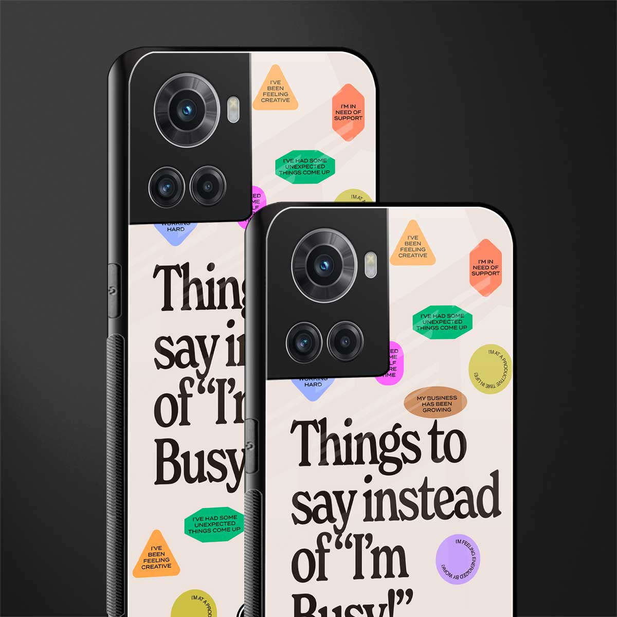 10 things to say back phone cover | glass case for oneplus 10r 5g