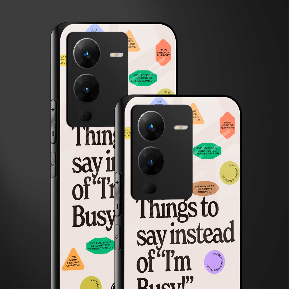 10 things to say back phone cover | glass case for vivo v25 pro 5g