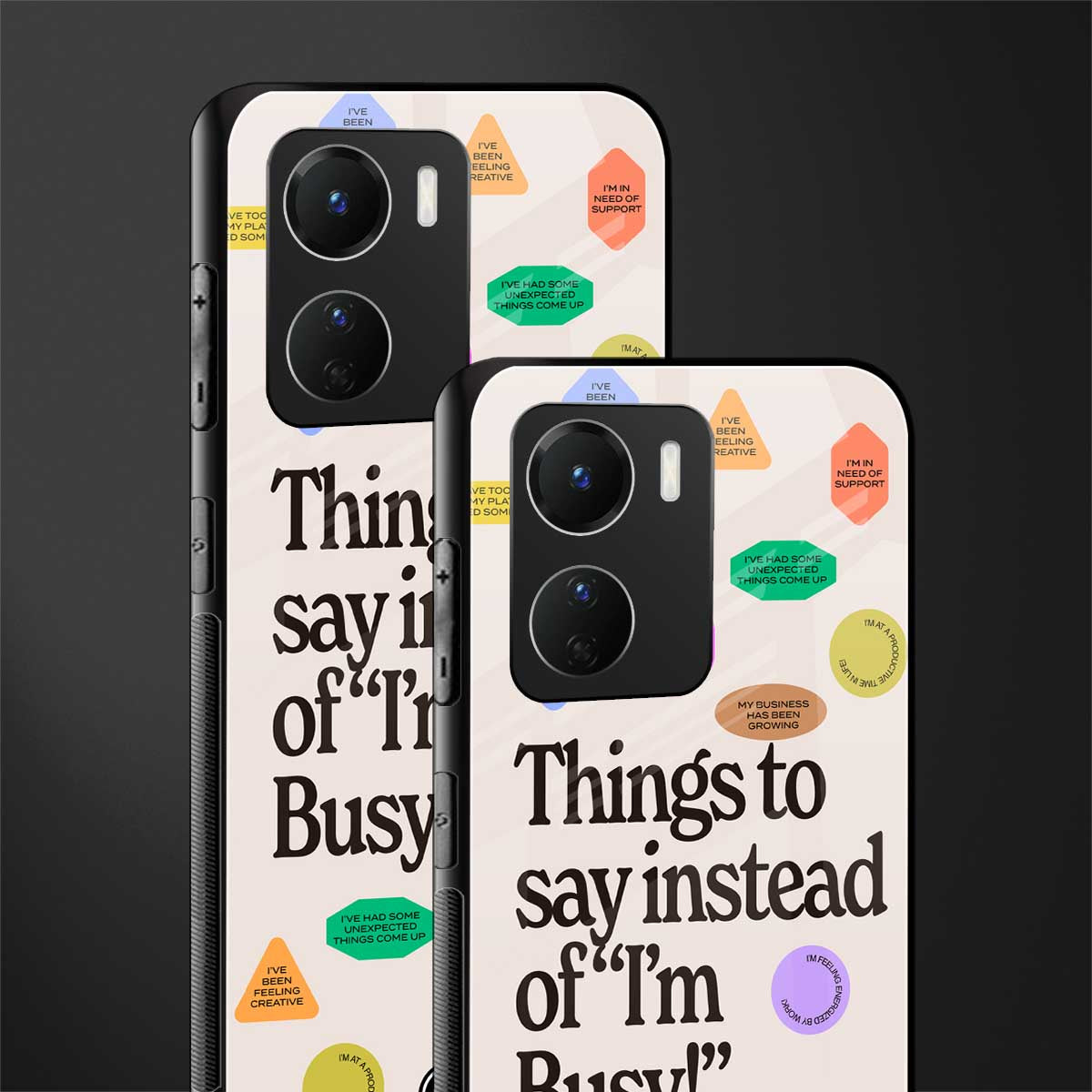 10 things to say back phone cover | glass case for vivo y16