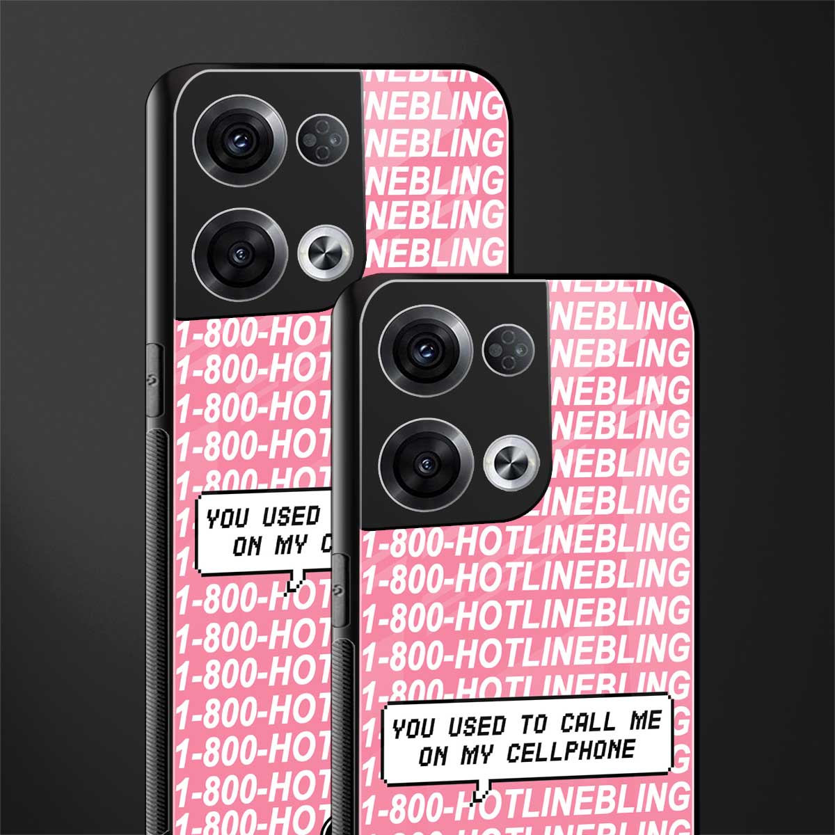 1800 hotline bling back phone cover | glass case for oppo reno 8