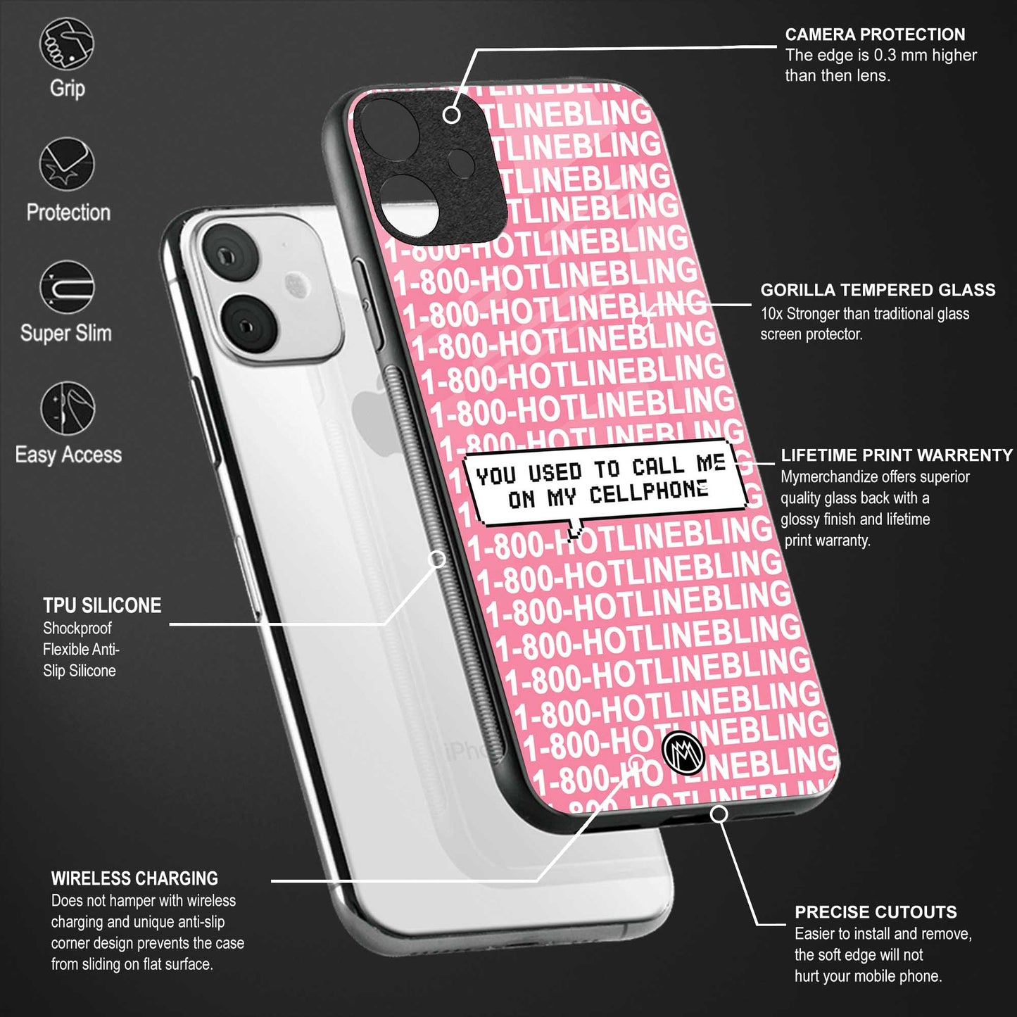 1800 hotline bling phone cover for iphone 12