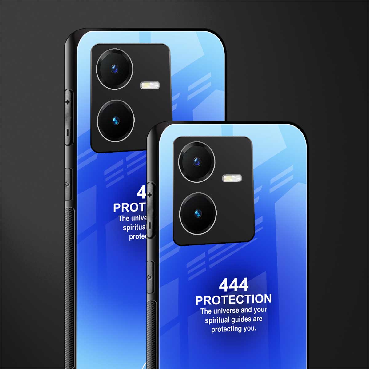 444 protection back phone cover | glass case for vivo y22