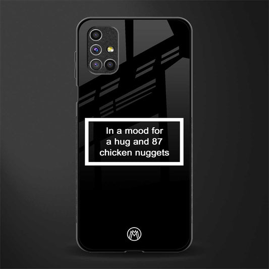 87 chicken nuggets black edition glass case for samsung galaxy m31s image