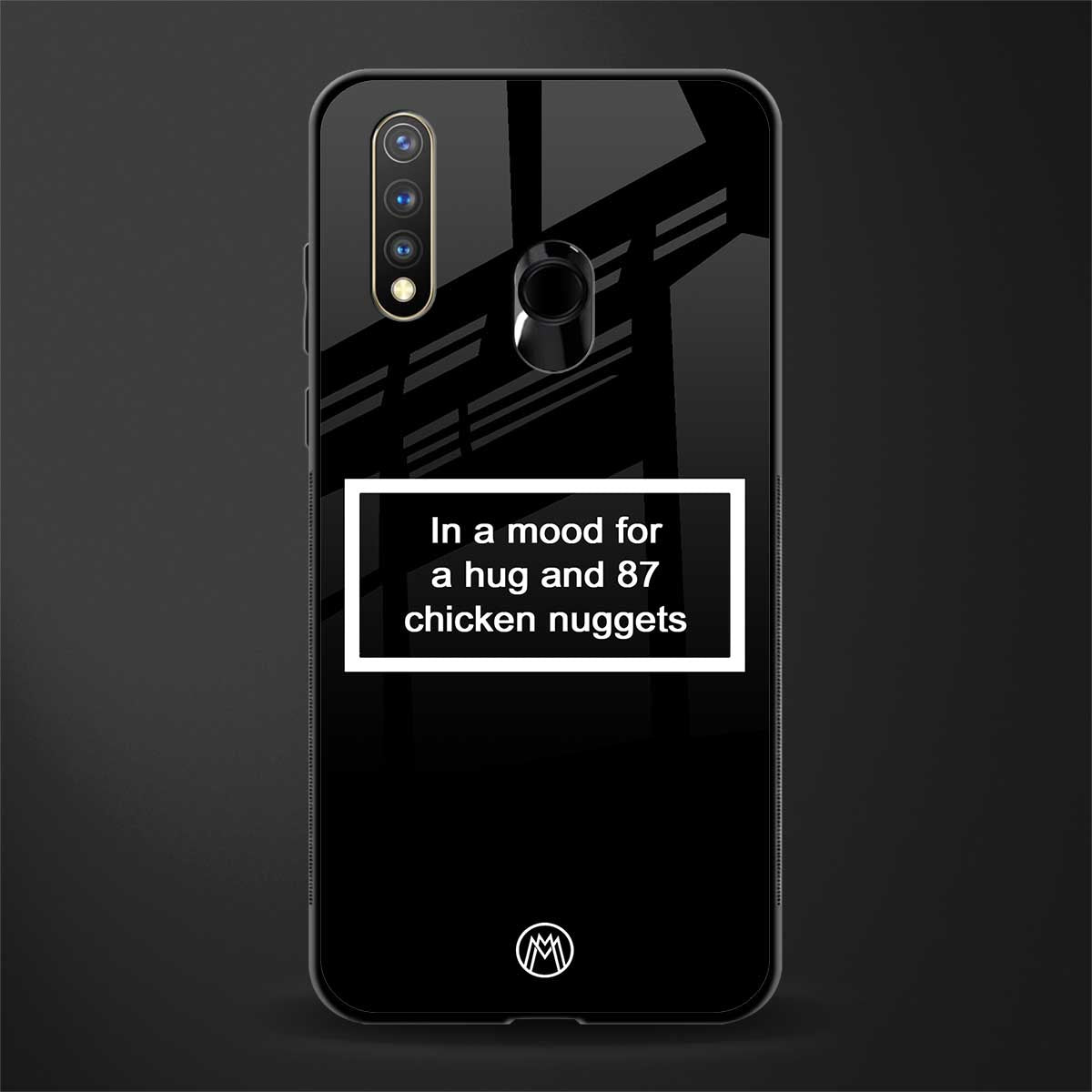 87 chicken nuggets black edition glass case for vivo u20 image