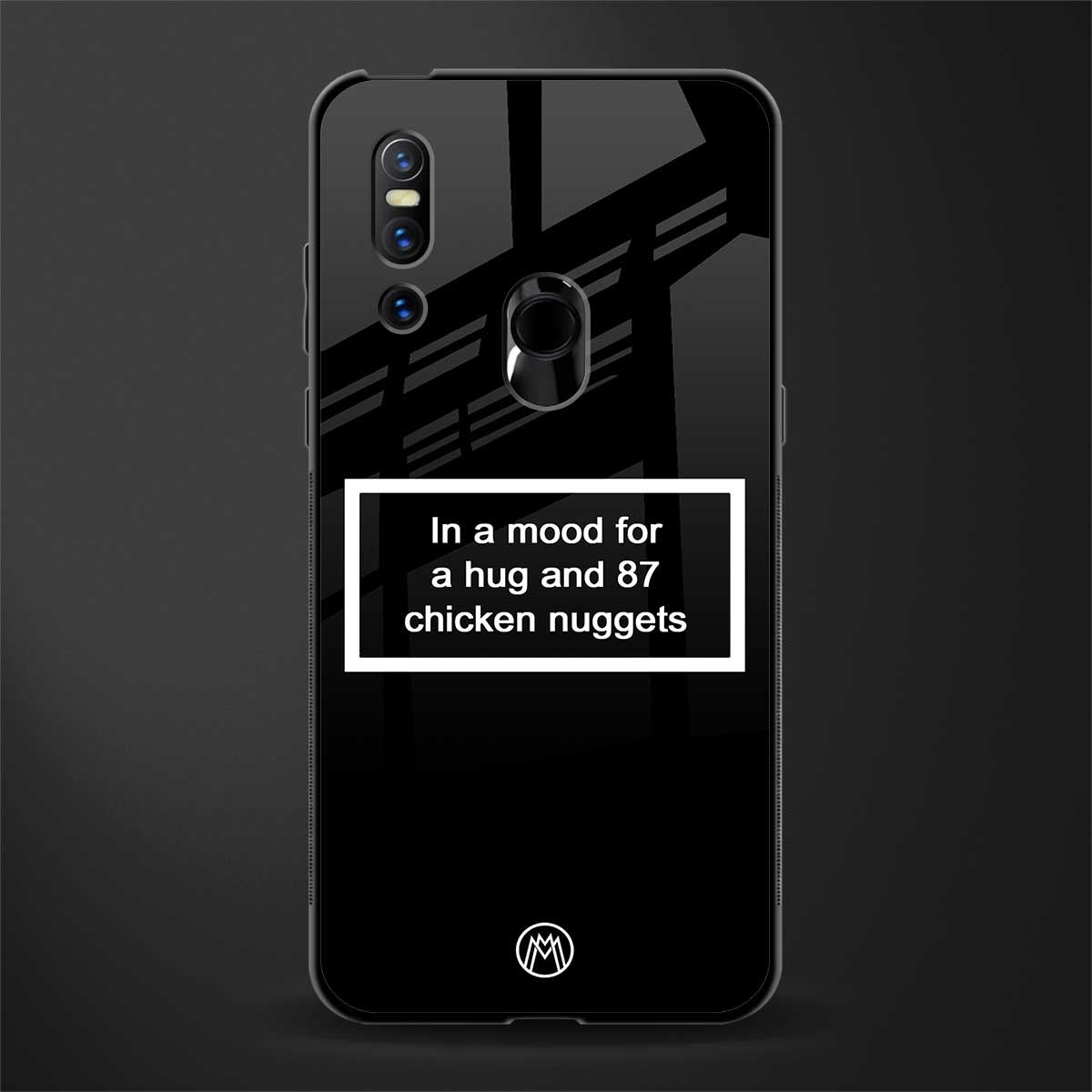 87 chicken nuggets black edition glass case for vivo v15 image