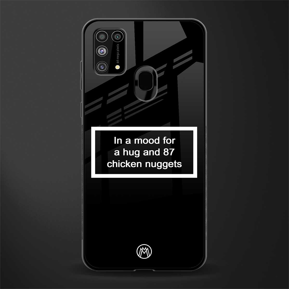 87 chicken nuggets black edition glass case for samsung galaxy m31 prime edition image