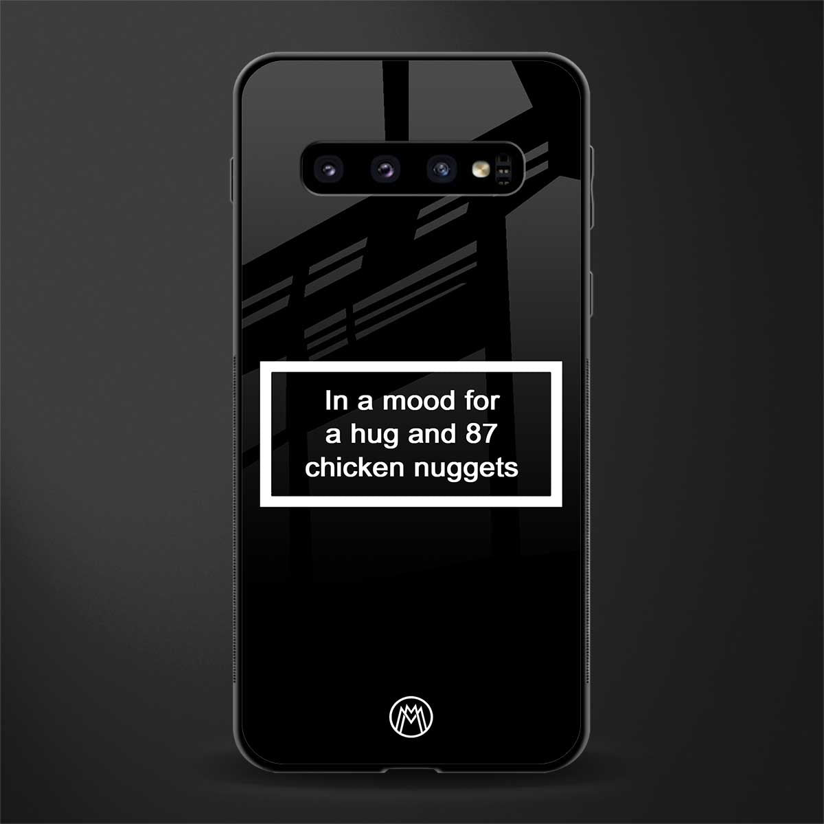 87 chicken nuggets black edition glass case for samsung galaxy s10 image