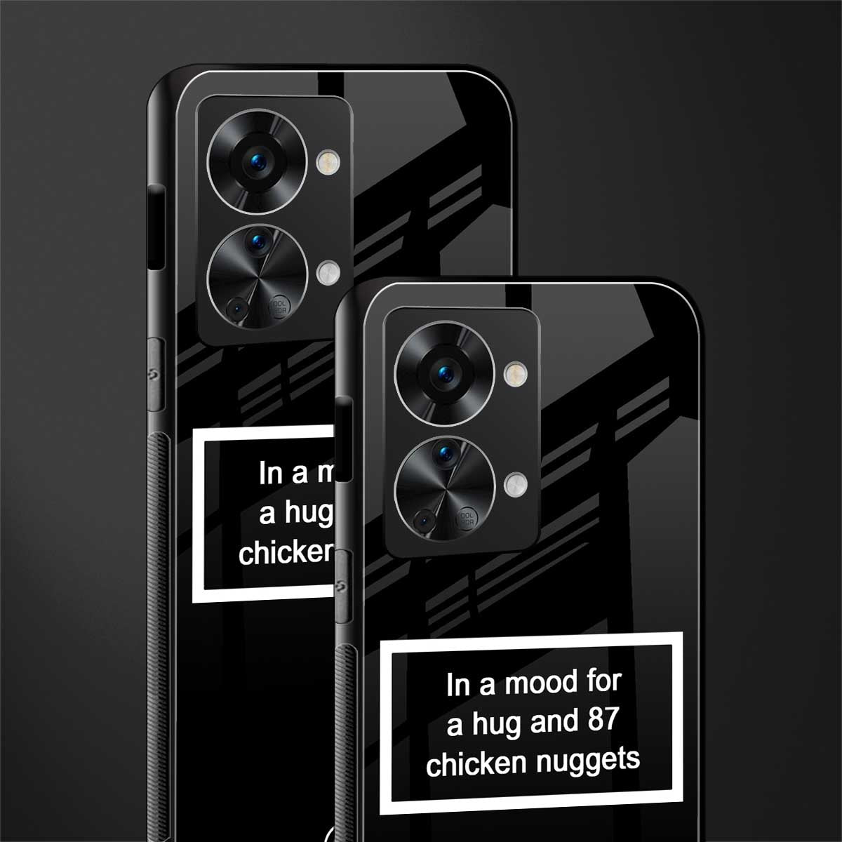 87 chicken nuggets black edition glass case for phone case | glass case for oneplus nord 2t 5g