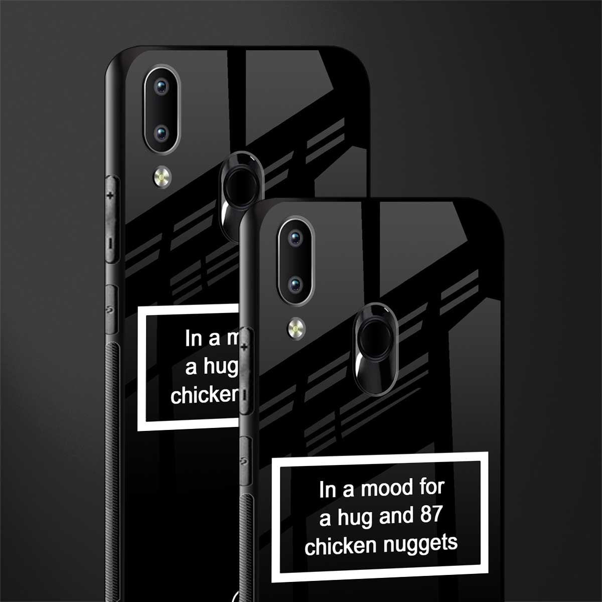 87 chicken nuggets black edition glass case for vivo y91 image-2