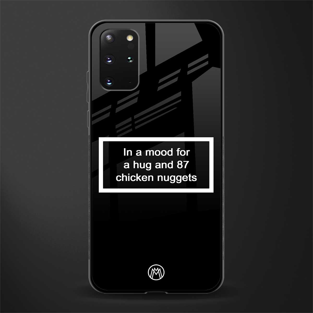 87 chicken nuggets black edition glass case for samsung galaxy s20 plus image