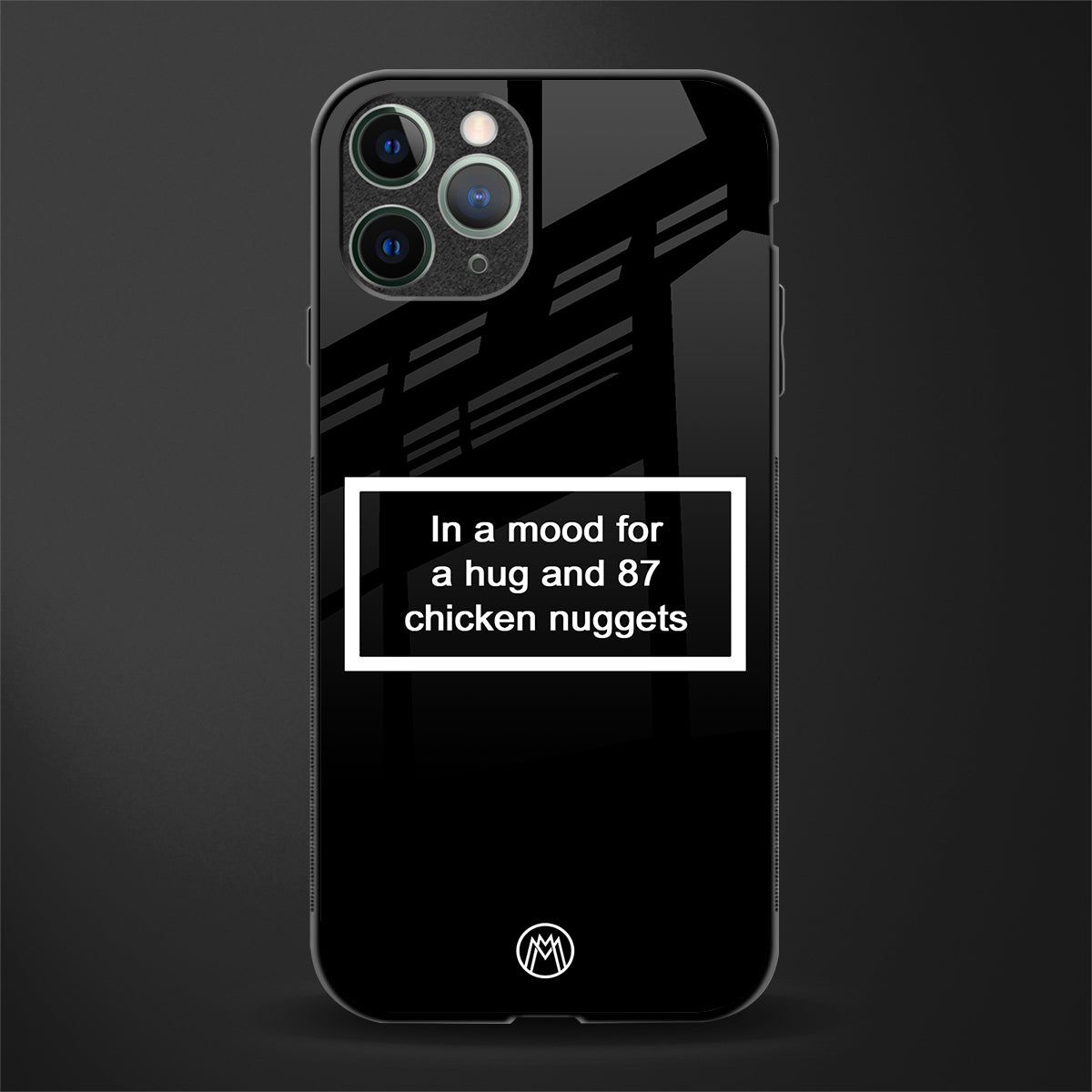 87 chicken nuggets black edition glass case for iphone 11 pro image