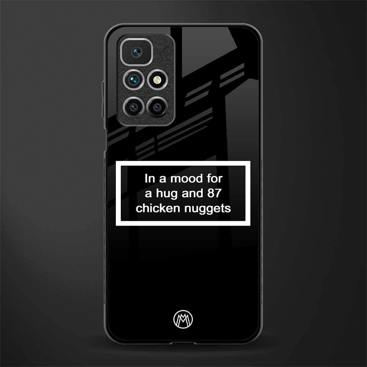 87 chicken nuggets black edition glass case for redmi 10 prime image