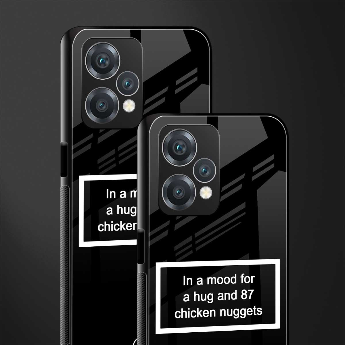 87 chicken nuggets black edition back phone cover | glass case for oneplus nord ce 2 lite 5g