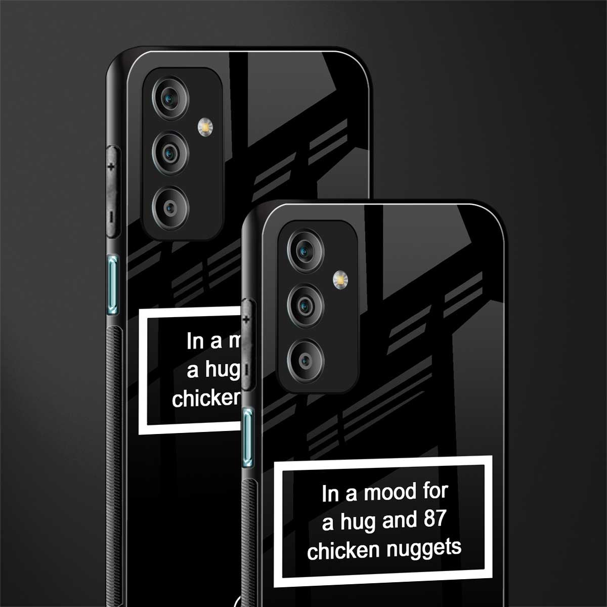87 chicken nuggets black edition back phone cover | glass case for samsung galaxy f23 5g